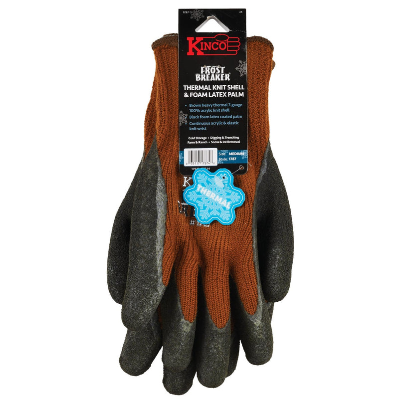 Kinco Frost Breaker Men's Medium Acrylic Knit Shell Latex Coated Palm Glove