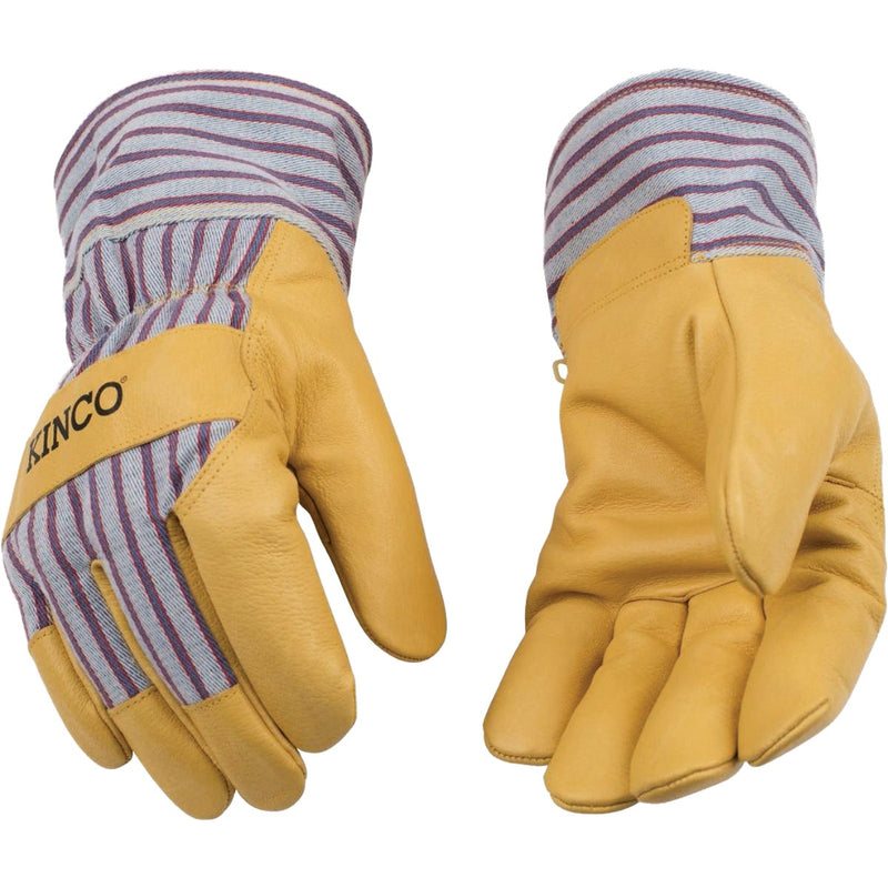 Kinco Otto Striped Men's Medium Pigskin Leather Palm Winter Work Glove