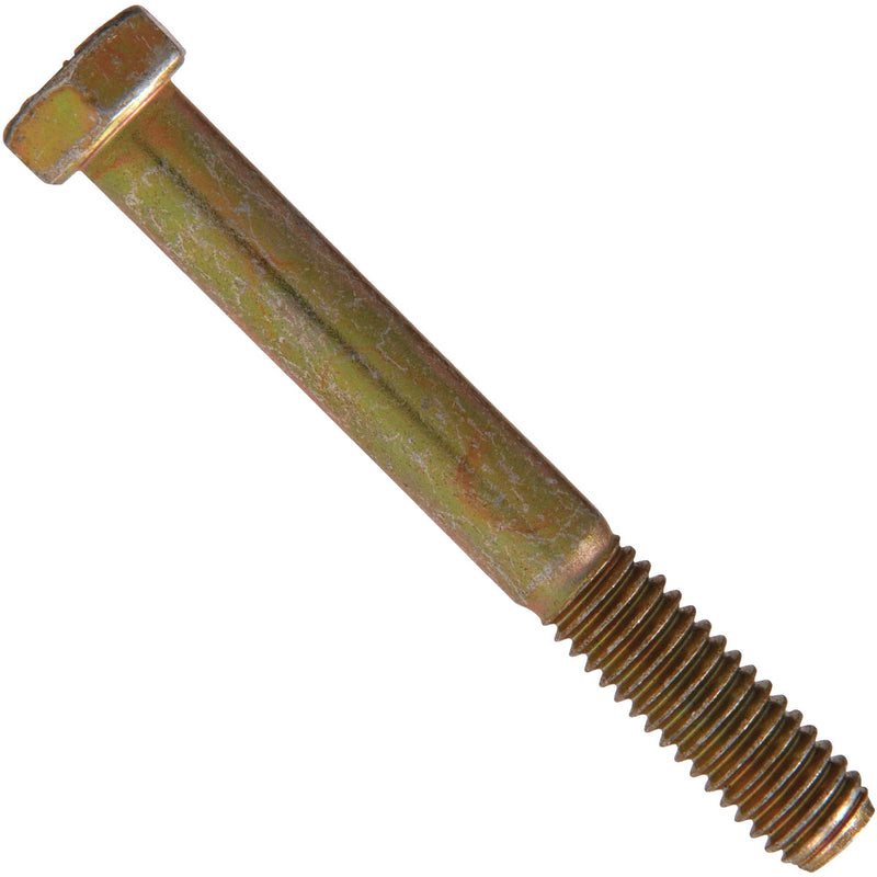 Hillman 1/4 In. x 1-1/2 In. Grade 8 Yellow Dichromate Hex Head Cap Screw (100 Ct.)