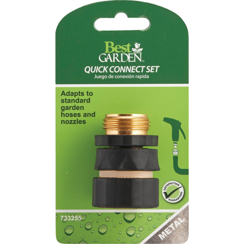 Best Garden 1 Male, 1 Female Metal Quick Connect Connector Set