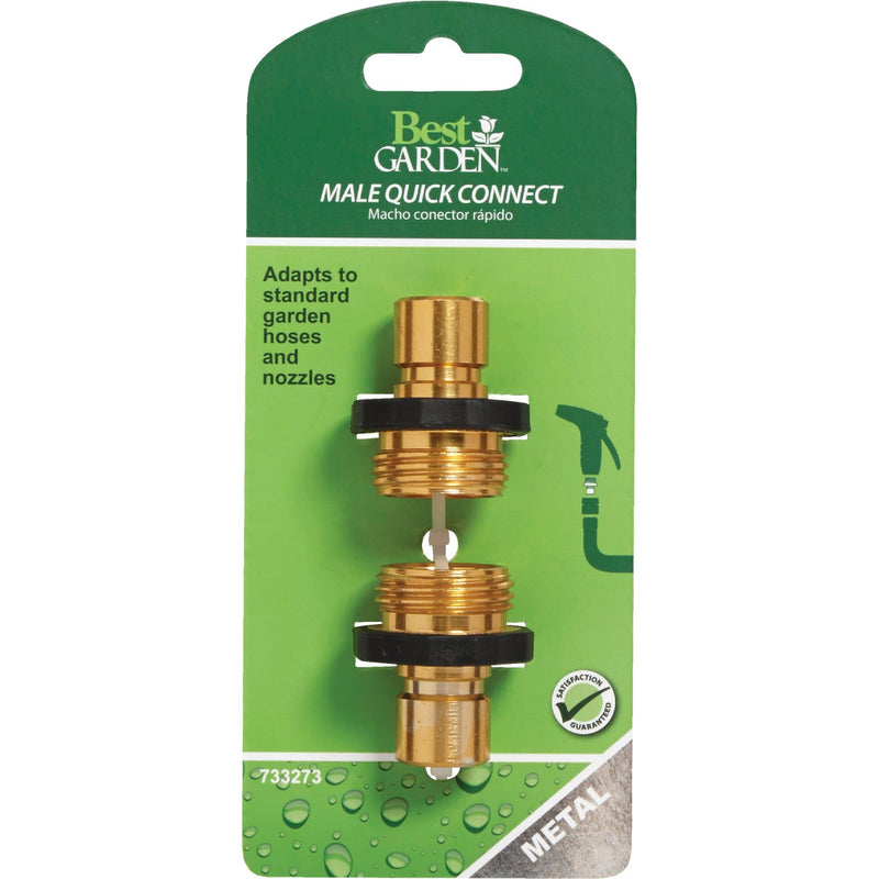 Best Garden Male Metal Quick Connect Connector (2-Pack)