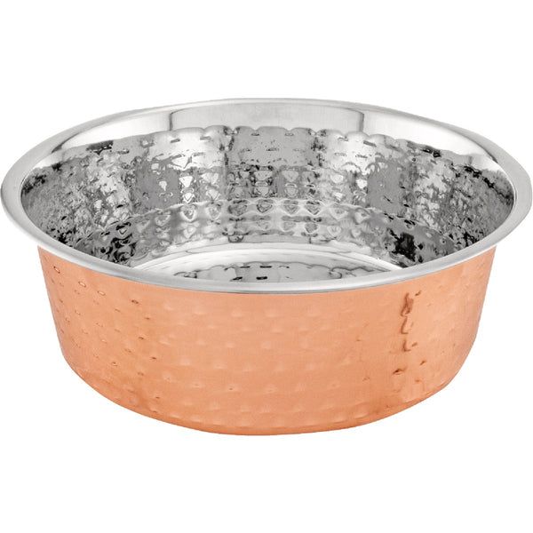 Westminster Pet Ruffin' it Copper-Plated Stainless Steel Round 1 Qt. Pet Food Bowl