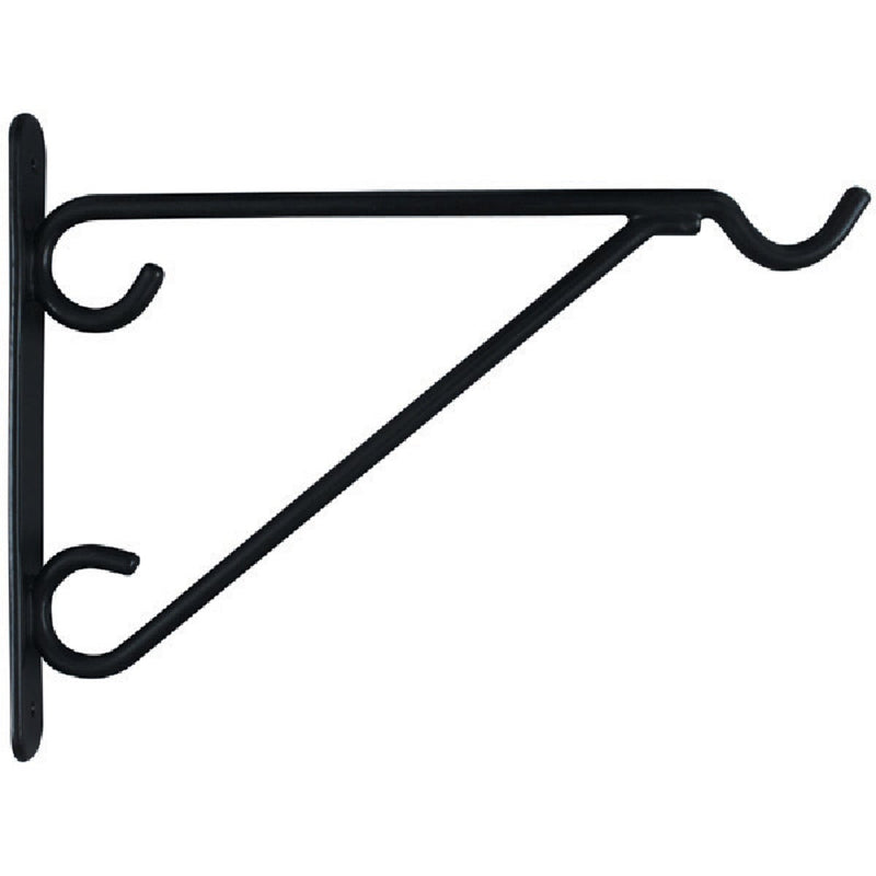 National 12 In. Black Vinyl-Coated Steel Plant Hanger Bracket