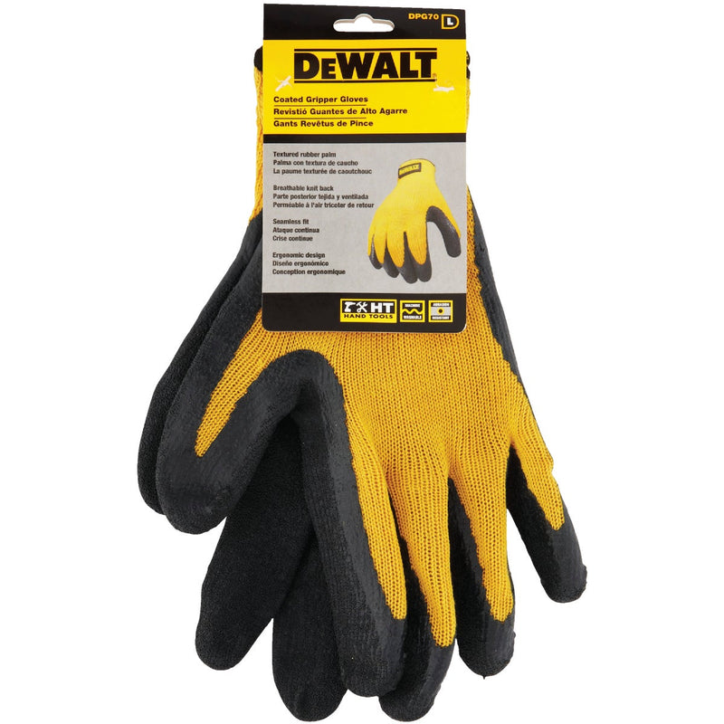 DEWALT Men's Large Gripper Rubber Coated Glove