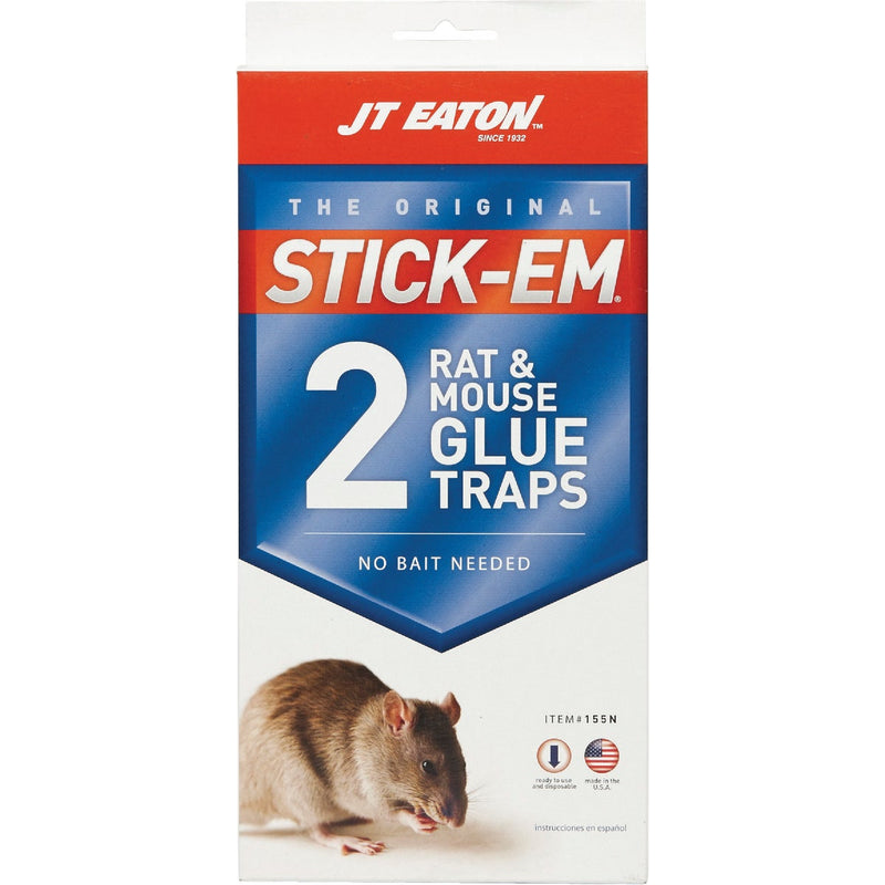 JT Eaton Stick-Em Glue Mouse & Rat Trap (2-Pack)