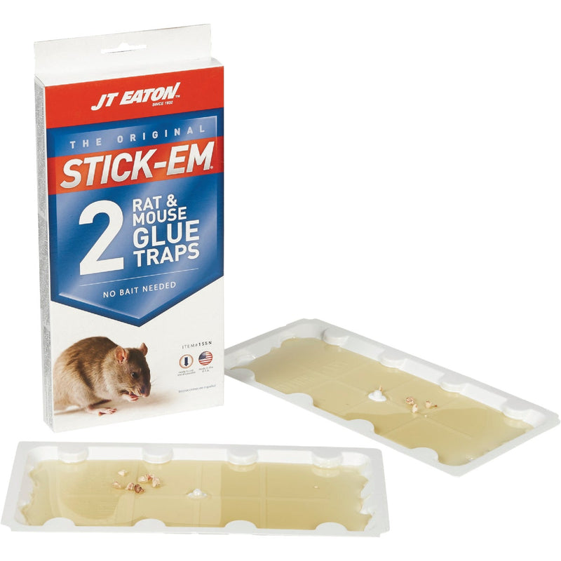 JT Eaton Stick-Em Glue Mouse & Rat Trap (2-Pack)