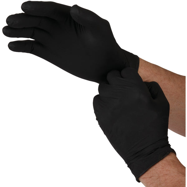 Boss Large Black Nitrile 4 Mil Disposable Gloves (100-Pack)