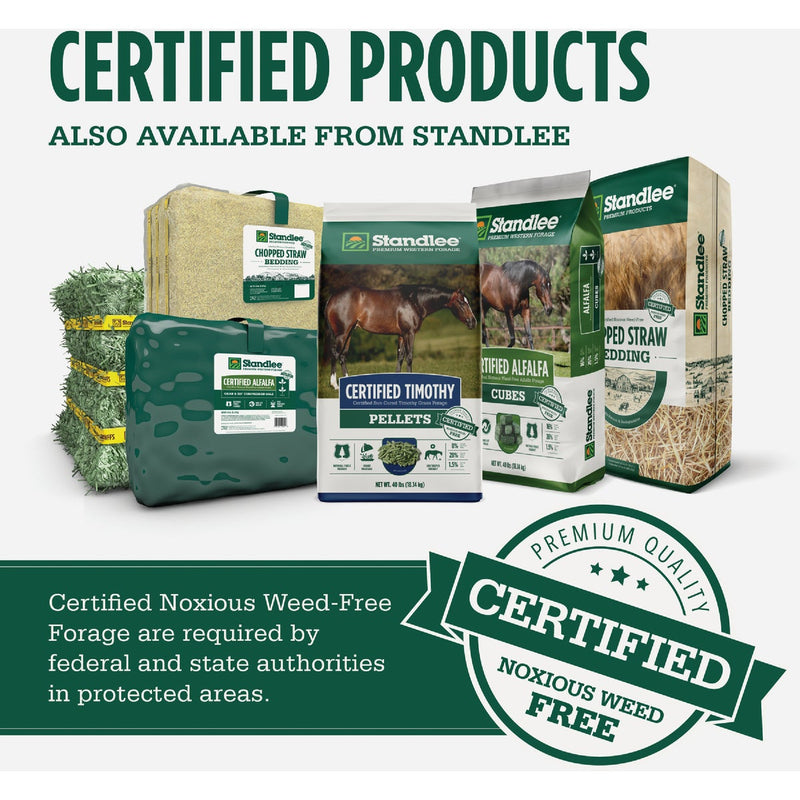 Standlee Premium Western Forage 50 Lb. Certified Alfalfa Grab & Go Compressed Bale