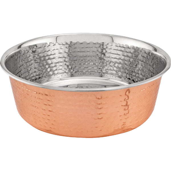 Westminster Pet Ruffin' it Copper-Plated Stainless Steel Round 2 Qt. Pet Food Bowl