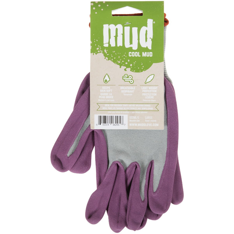 Cool Mud Women's Large Nylon Lilac Garden Glove