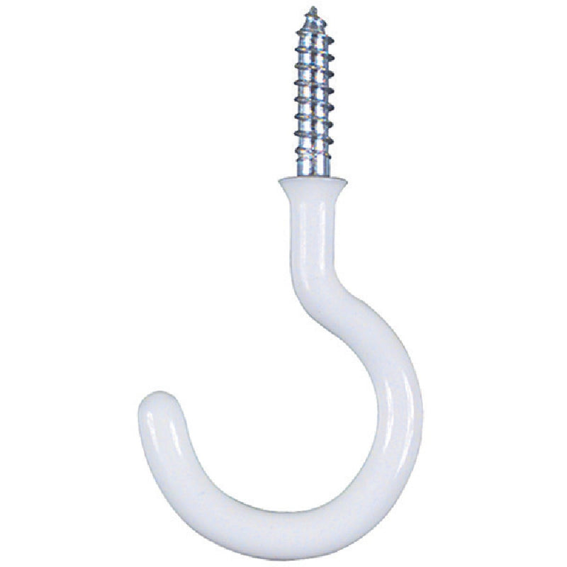 National White Vinyl-Coated Ceiling Hook (2-Pack)