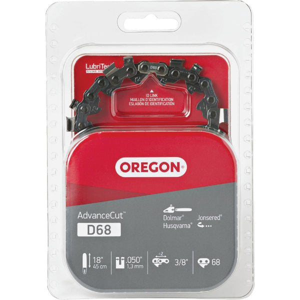 Oregon D68 AdvanceCut Saw Chain for 18 in. Bar - 68 Drive Links - fits Husqvarna, Makita, Poulan, Cub Cadet, Efco and Red Max