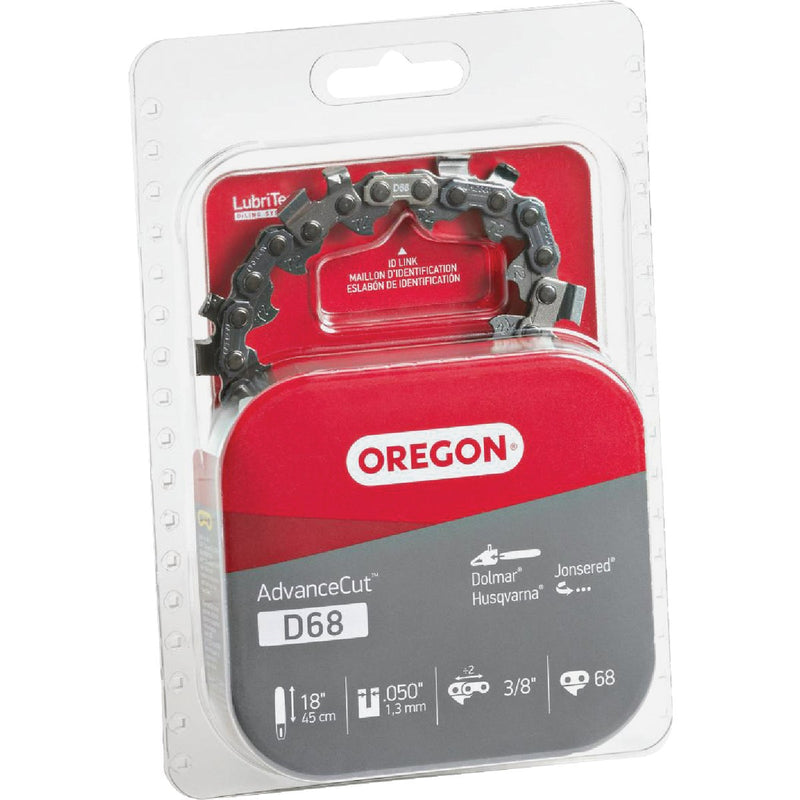 Oregon D68 AdvanceCut Saw Chain for 18 in. Bar - 68 Drive Links - fits Husqvarna, Makita, Poulan, Cub Cadet, Efco and Red Max