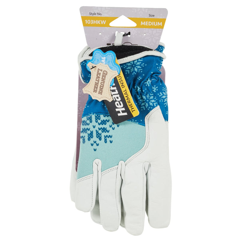KincoPro Women's Medium Pearl Premium Grain Goatskin Thermal Insulated Glove