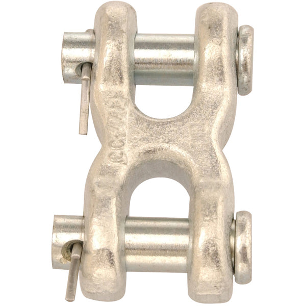 Campbell 7/16 In. x 1/2 In. Zinc-Plated Forged Steel Double Clevis Mid Link