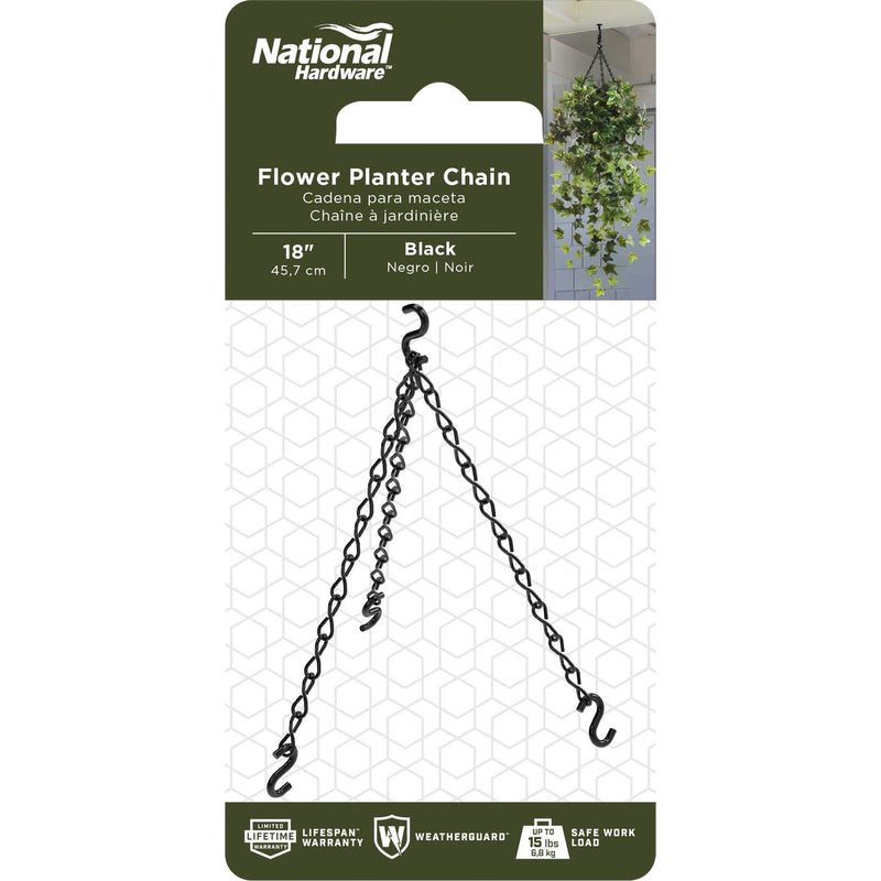 National V2663 18 In. Black Metal Hanging Plant Extension Chain