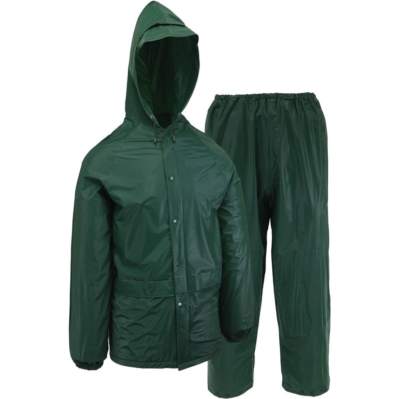 West Chester Protective Gear XL 2-Piece Green PVC Rain Suit