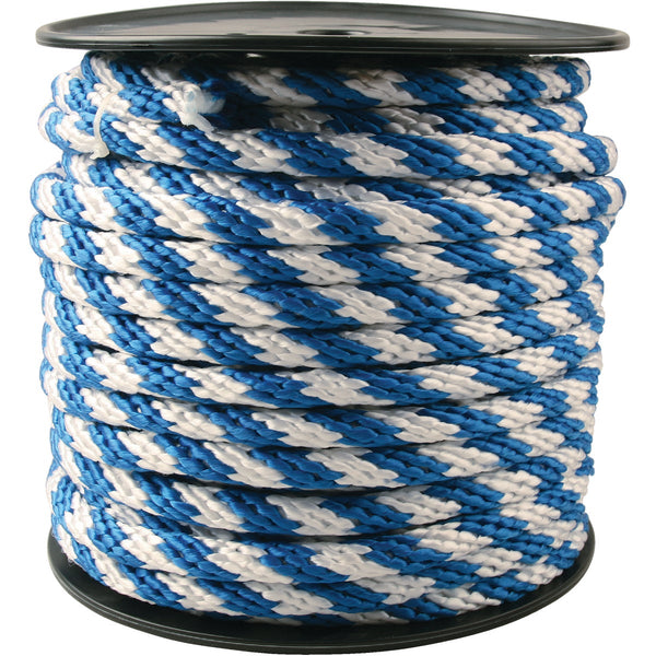 Do it Best 5/8 In. x 150 Ft. Blue & White Derby Polypropylene Rope