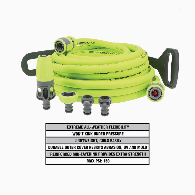 Flexzilla 1/2 In. Dia. x 50 Ft. L. Heavy Duty Garden Hose with Quick Connect