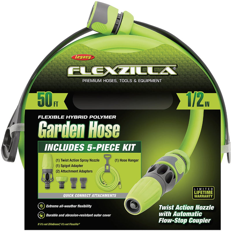 Flexzilla 1/2 In. Dia. x 50 Ft. L. Heavy Duty Garden Hose with Quick Connect