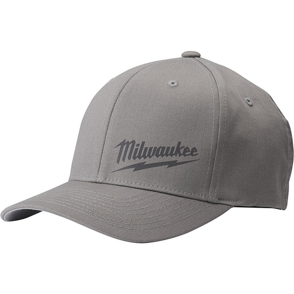 Milwaukee FlexFit Gray Fitted Hat, S/M