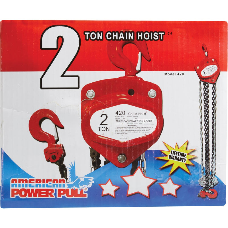 American Power Pull 4000 Lb. 10 Ft. Lift Chain Block Hoist