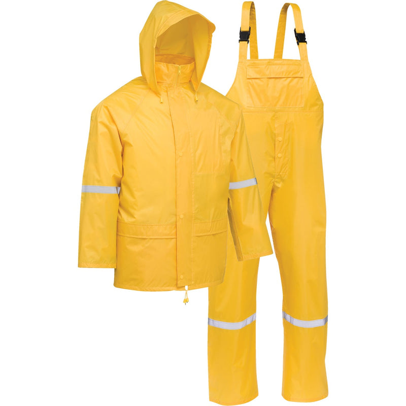 West Chester Protective Gear XL 3-Piece Yellow Polyester Rain Suit