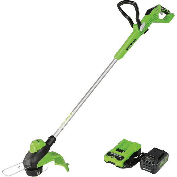 Greenworks 24V 13 In. String Trimmer with 4.0 Ah Battery & Charger