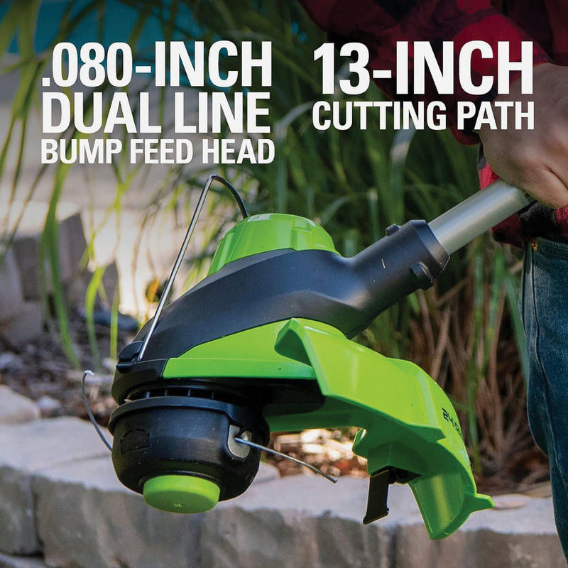 Greenworks 24V 13 In. String Trimmer with 4.0 Ah Battery & Charger