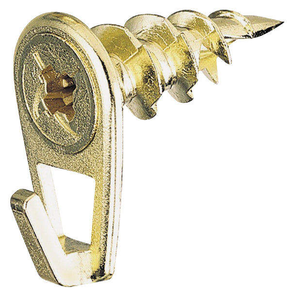 Hillman Anchor Wire 35 Lb. Capacity Brass Self-Drilling Wall Driller Picture Hanger (4 Count)