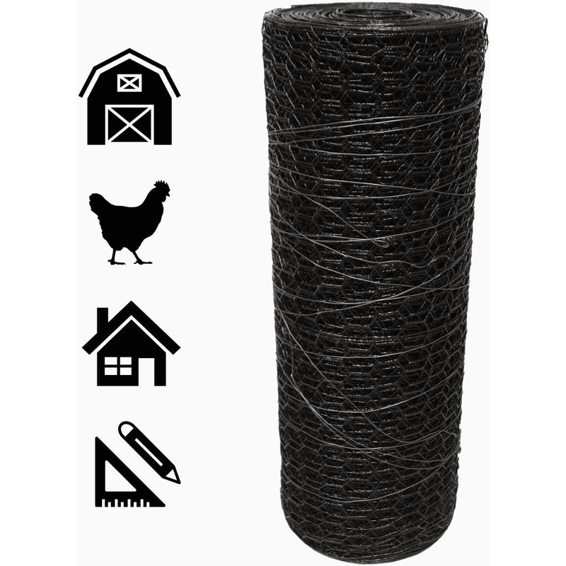 Acorn 1 In. x 48 In. H. x 150 Ft. L. Hexagonal  Vinyl-Coated Wire Poultry Netting