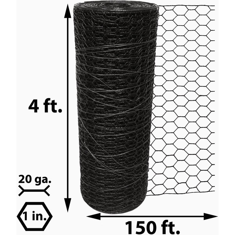 Acorn 1 In. x 48 In. H. x 150 Ft. L. Hexagonal  Vinyl-Coated Wire Poultry Netting