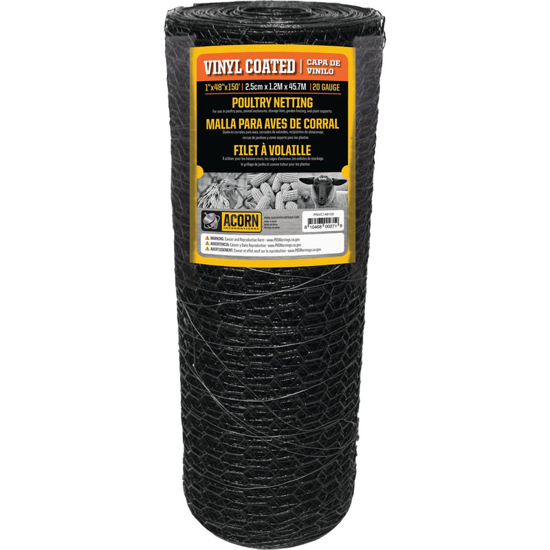 Acorn 1 In. x 48 In. H. x 150 Ft. L. Hexagonal  Vinyl-Coated Wire Poultry Netting