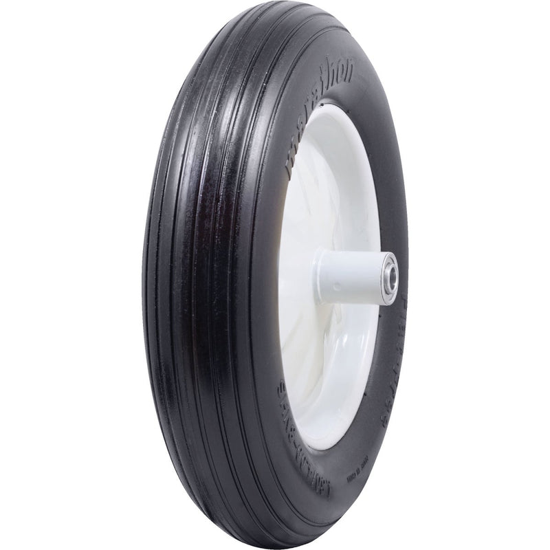 Marathon 16 x 480/400-8 In. Flat Free Wheelbarrow Wheel