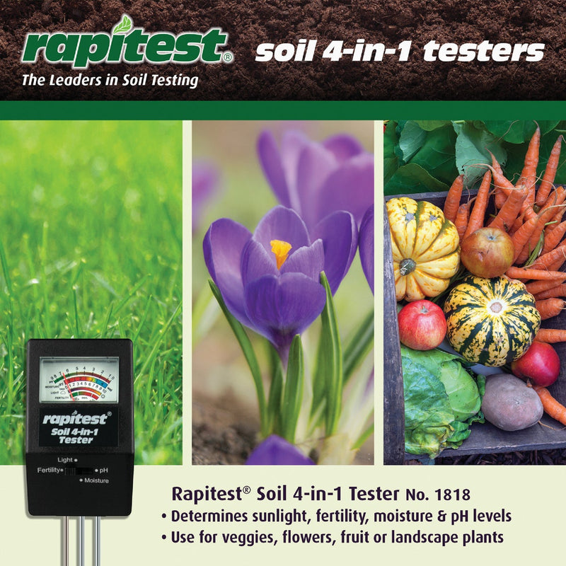 Rapitest Plastic 4-In-1 Mini Soil Tester