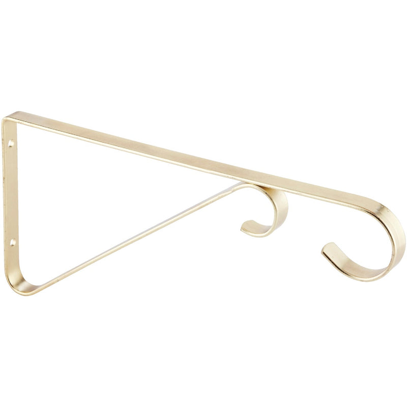 National 9 In. Brass Steel Hanging Plant Bracket