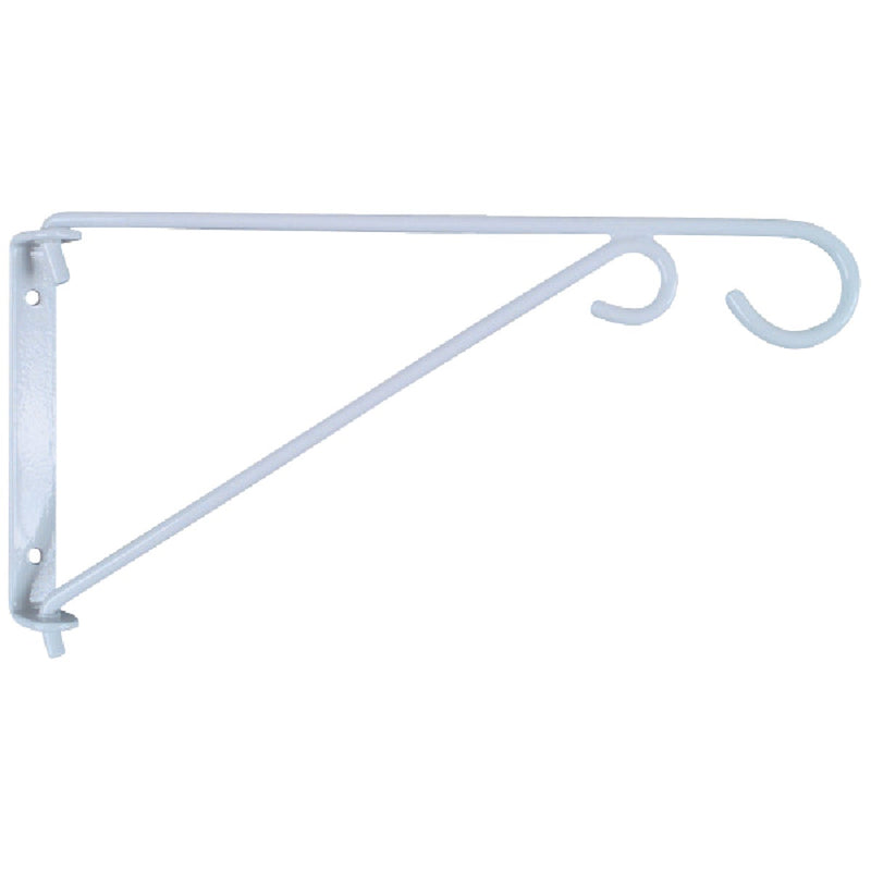 National 9 In. White Steel Swivel Hanging Plant Bracket