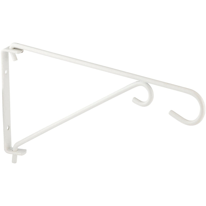 National 9 In. White Steel Swivel Hanging Plant Bracket