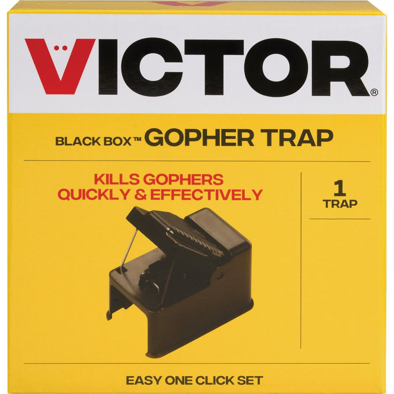 Victor The Black Box Black Painted Metal Gopher Trap