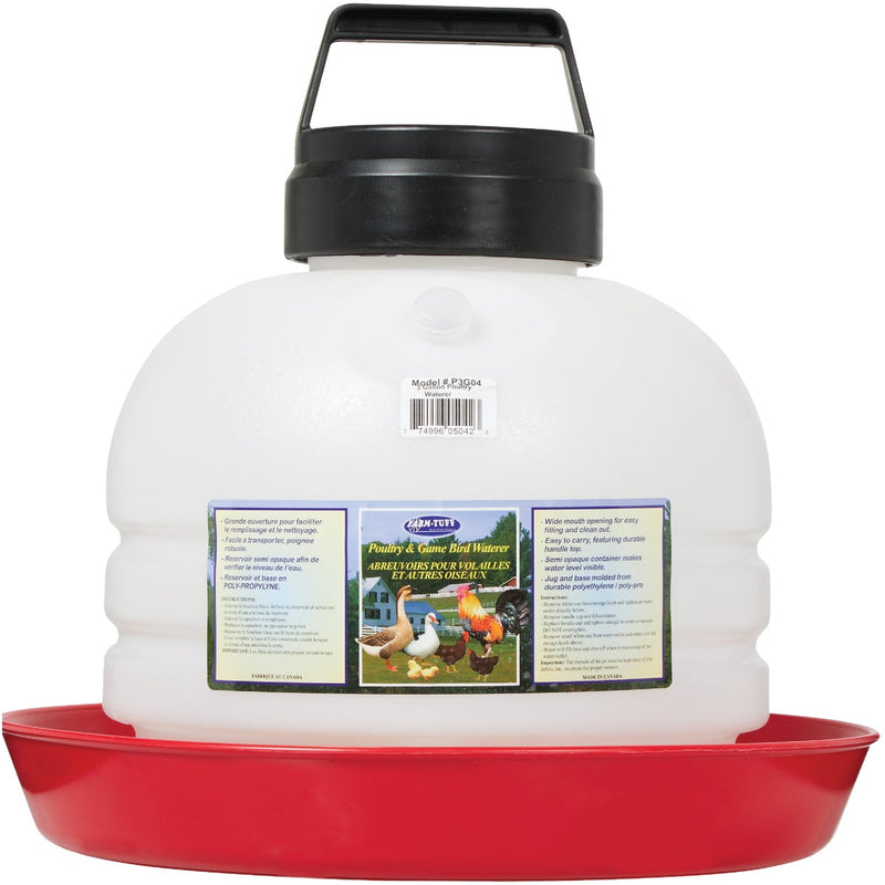 Farm-Tuff 3 Gal. Poly Top Fill Poultry Fountain