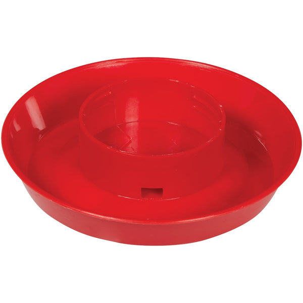 Farm-Tuff 1 Qt. Screw-On Red Polypropylene Poultry Waterer Base