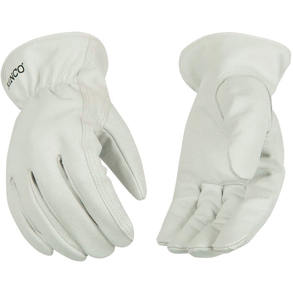 Kinco Men's XL White Goatskin Leather Driver Glove