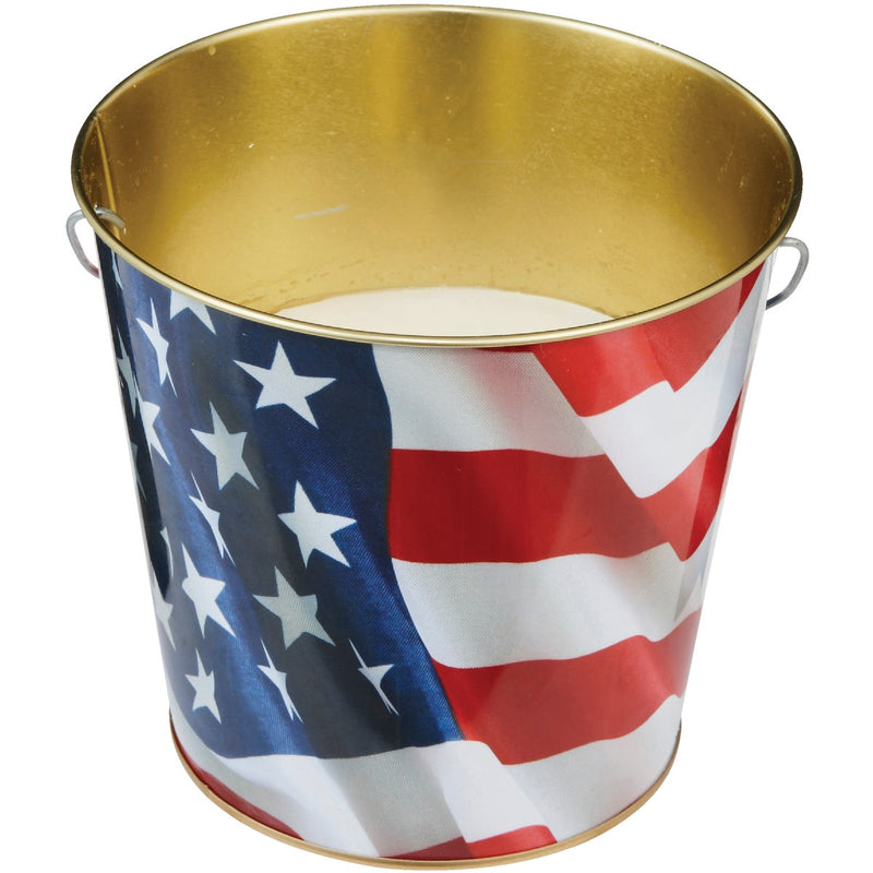 Tiki 16 Oz. 1-Wick American Flag Citronella Candle Bucket