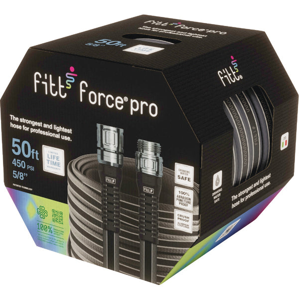 Fitt Force PRO 5/8 In. Dia. X 50 Ft. L. Drinking Water Safe Commercial Grade Garden Hose