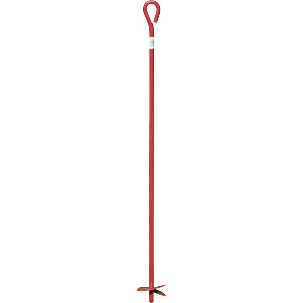 Midwest Air Tech 4 In. x 40 In. Red Steel Screw-In Earth Anchor