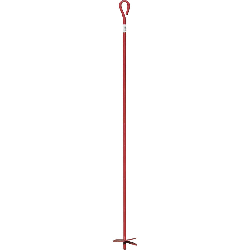 Midwest Air Tech 6 In. x 48 In. Red Steel Screw-In Earth Anchor