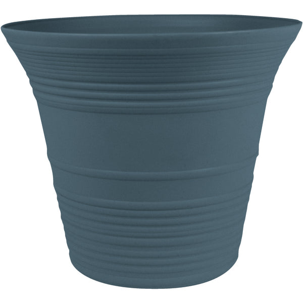 Myers Sedona 12 In. Dia. Polypropylene Slate Blue Planter