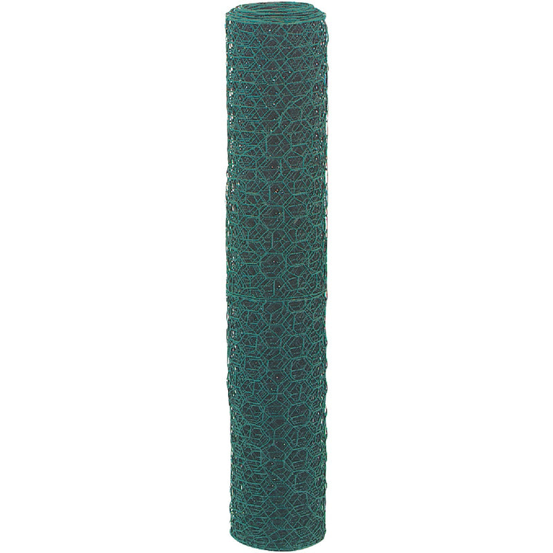 1 In. x 24 In. H. x 25 Ft. L. Green Vinyl-Coated Poultry Netting