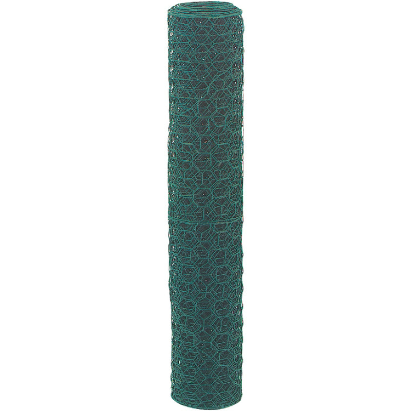 1 In. x 48 In. H. x 25 Ft. L. Green Vinyl-Coated Poultry Netting