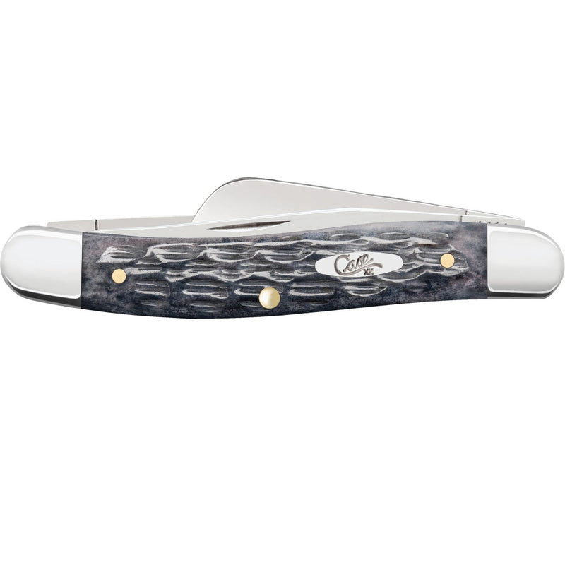 Case Stockman 2.57 In. Pocket Worn Crandall Jig Gray Bone Medium Pocket Knife